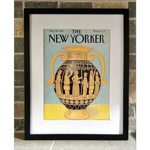 Framed 1989 The New Yorker Magazine November 20 Tourist Jar by Bob Knox